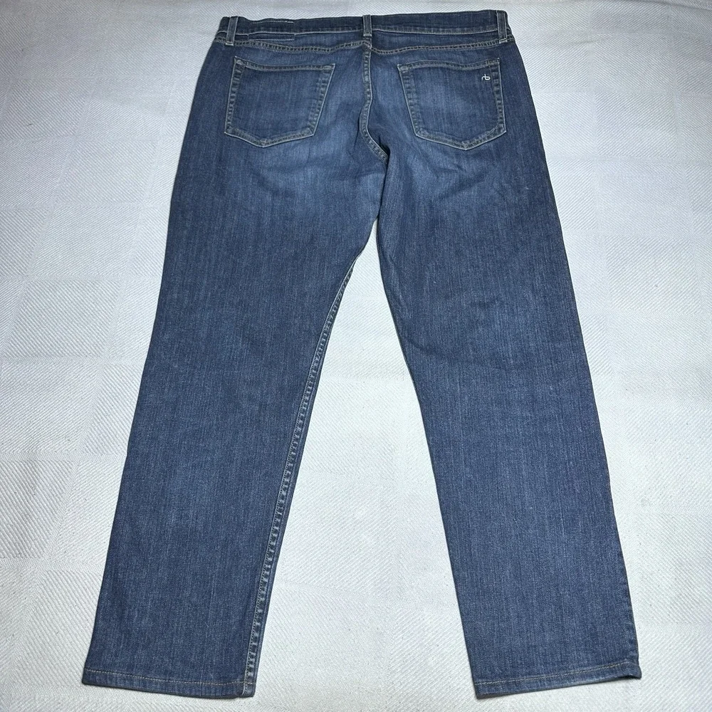 Rag & Bone Fit 2 Slim Jeans 38x29** Button Fly USA Made Denim‎ Dukes Medium Wash - Picture 8 of 16